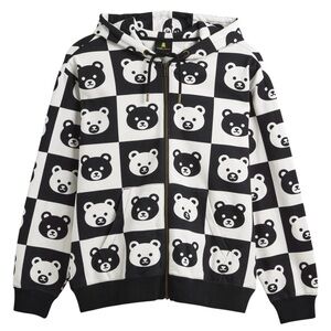 Teddy Fresh Bear Checker Zip Hoodie